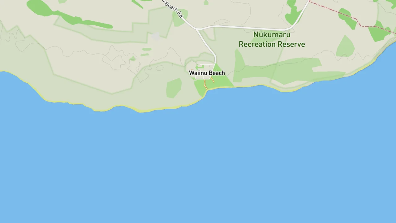 Map showing Waiinu Beach