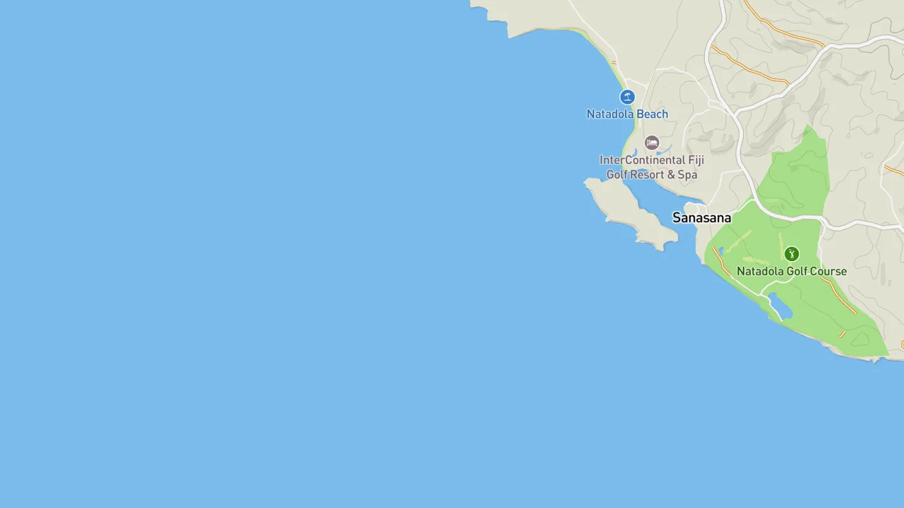 Map showing Natadola