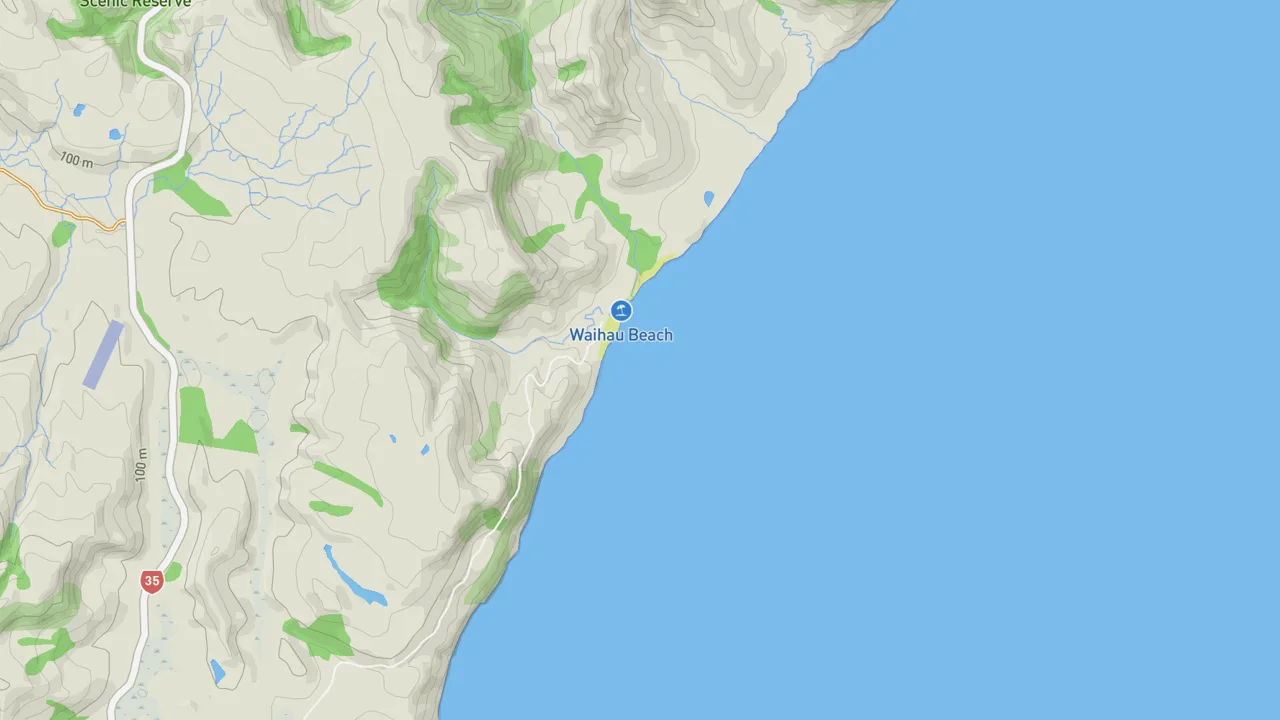 Map showing Loisells Beach