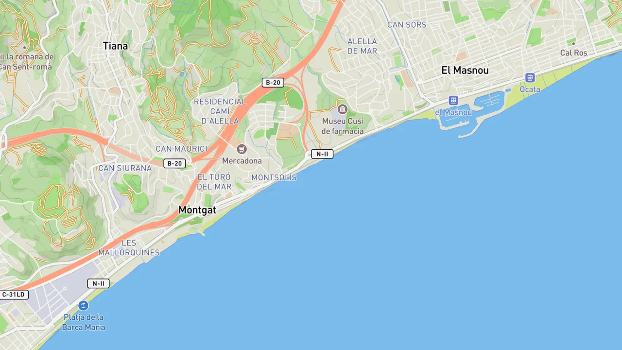 Map showing Montgat