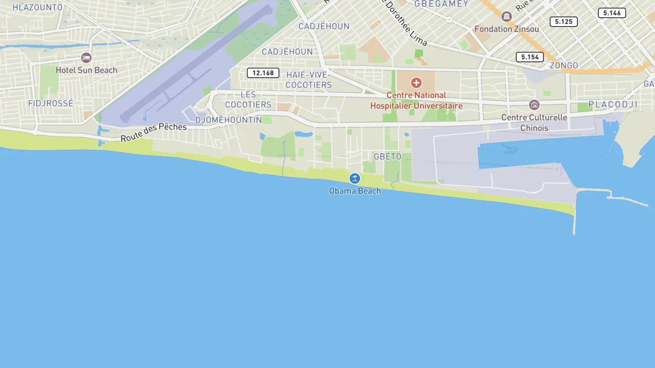 Map showing Sheraton, Novotel