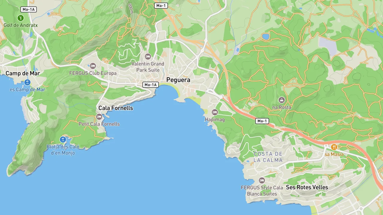 Map showing Paguera - Mallorca