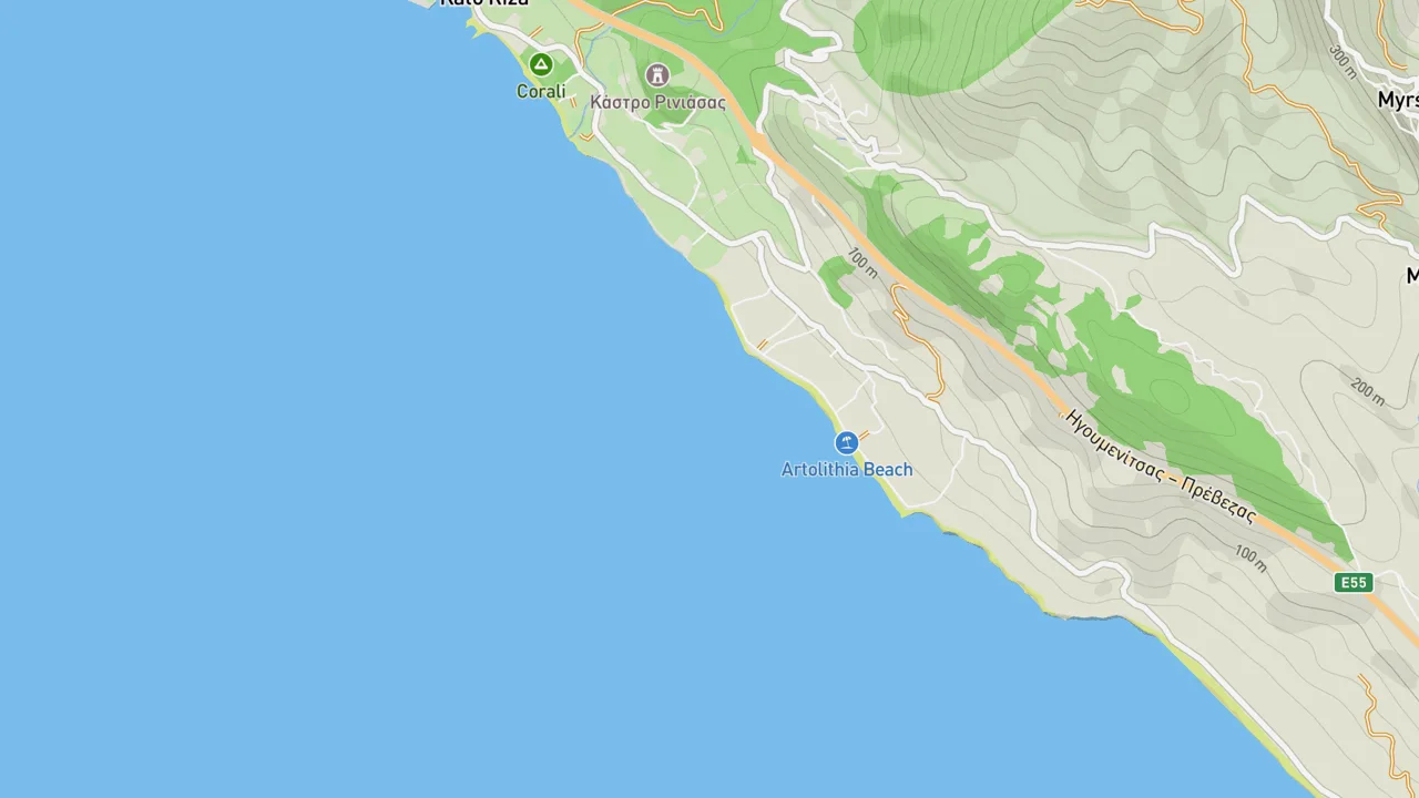 Map showing The Reef - Greece