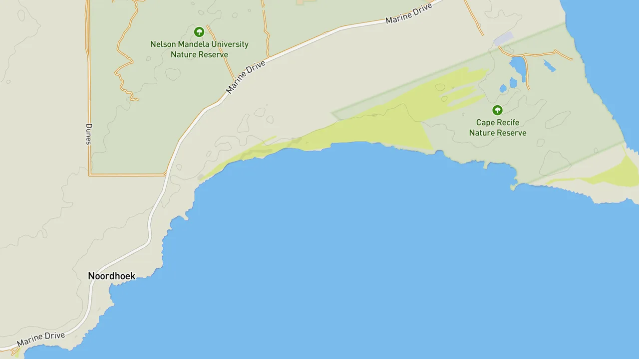Kaart met Noordhoek Beach