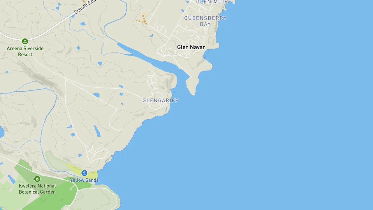 Kaart met Glen Eden