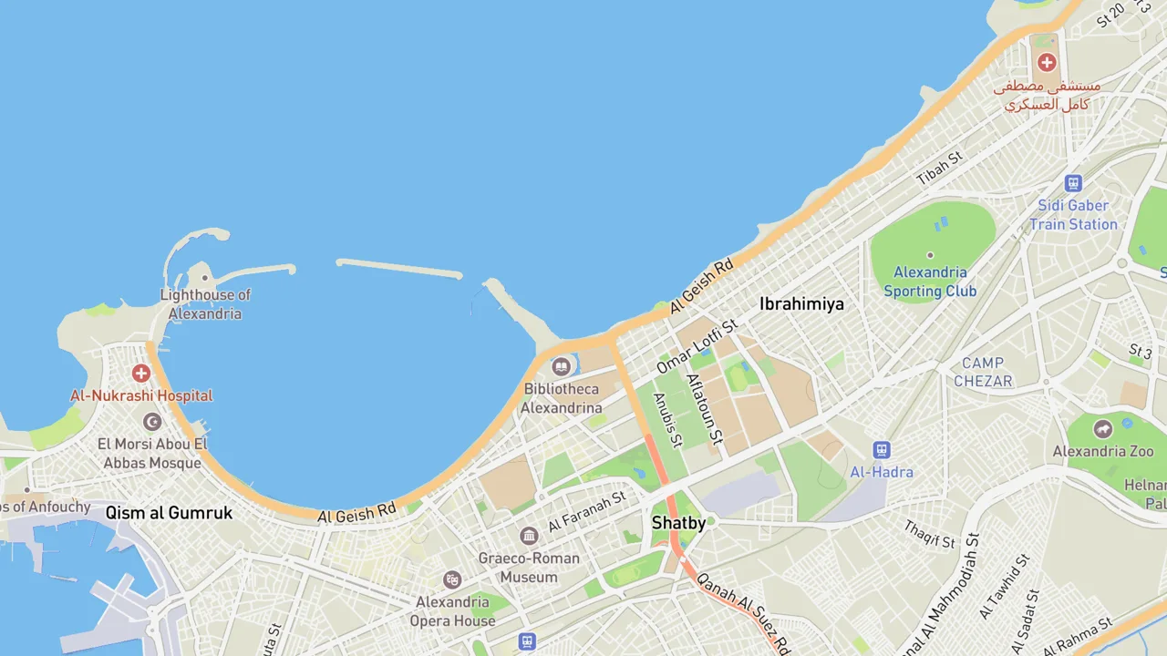Map showing Library