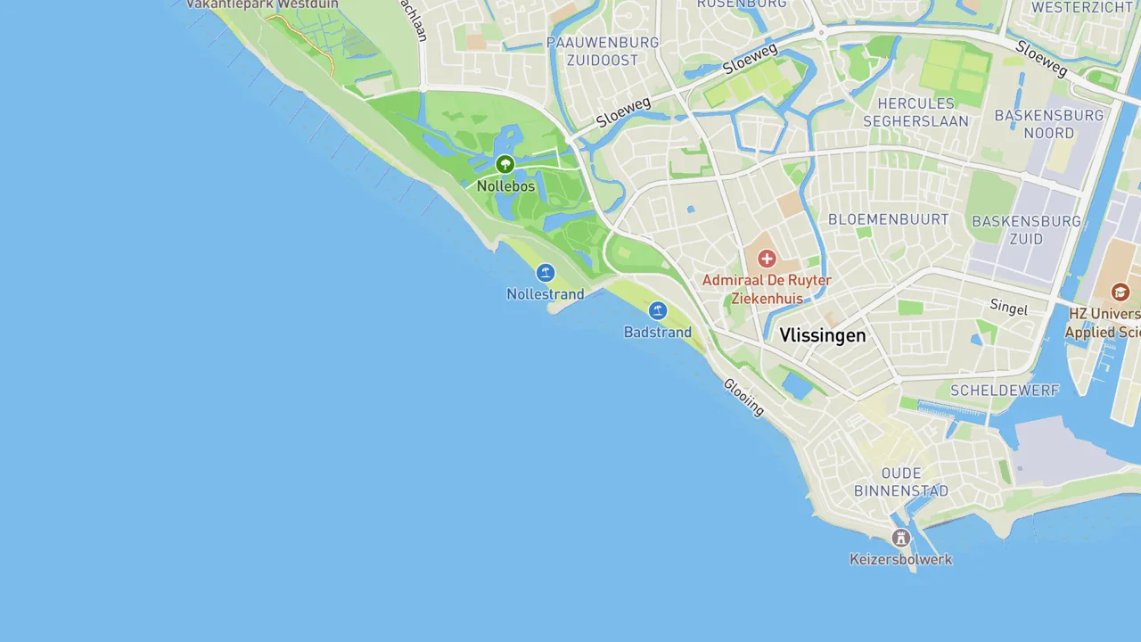 Map showing Vlissingen