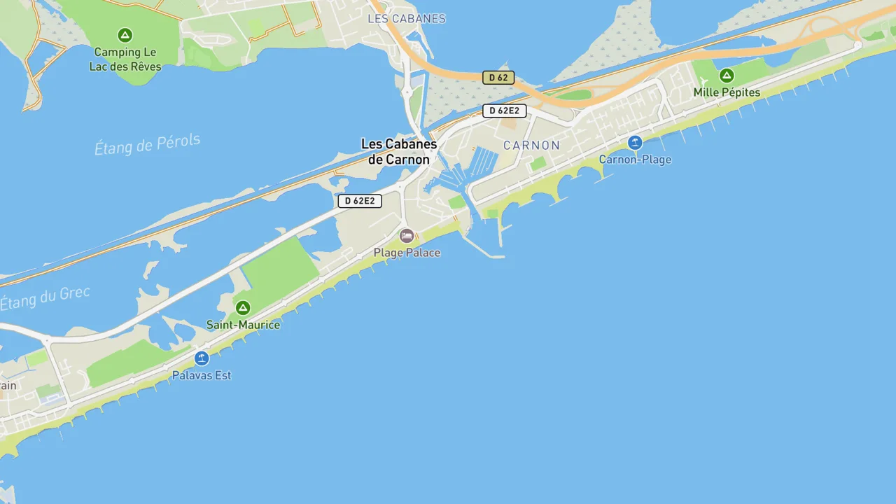 Map showing Carnon