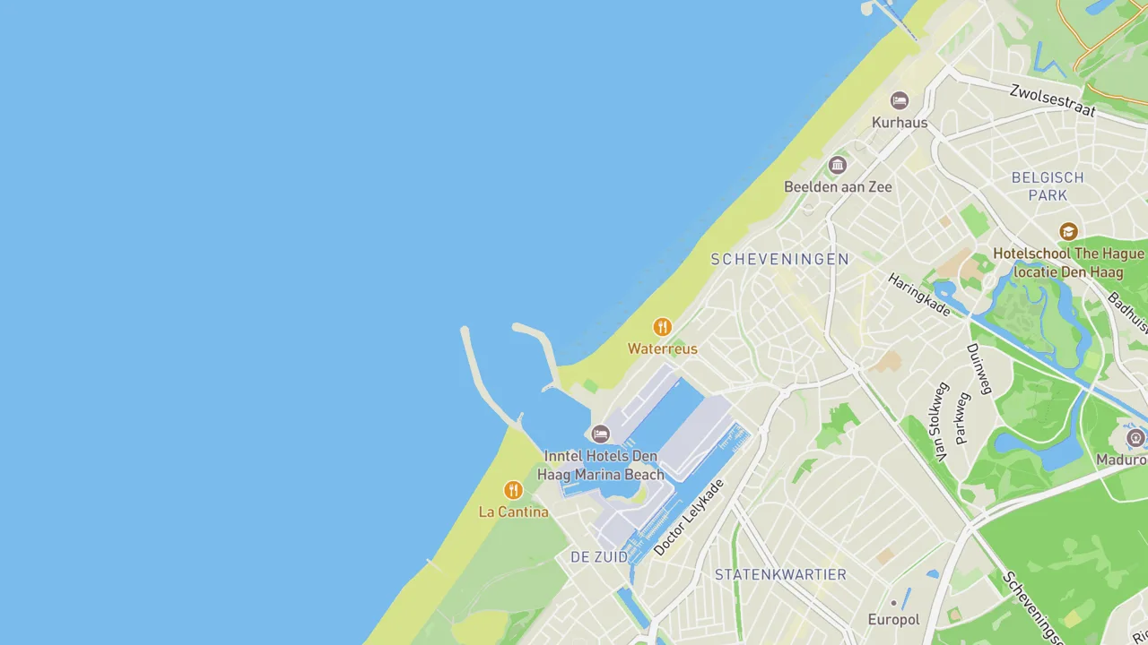 Kaart met Scheveningen Noord