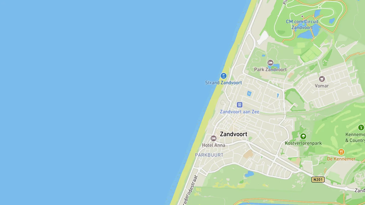 Map showing Zandvoort