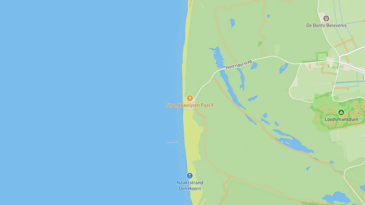 Map showing Texel Paal 9