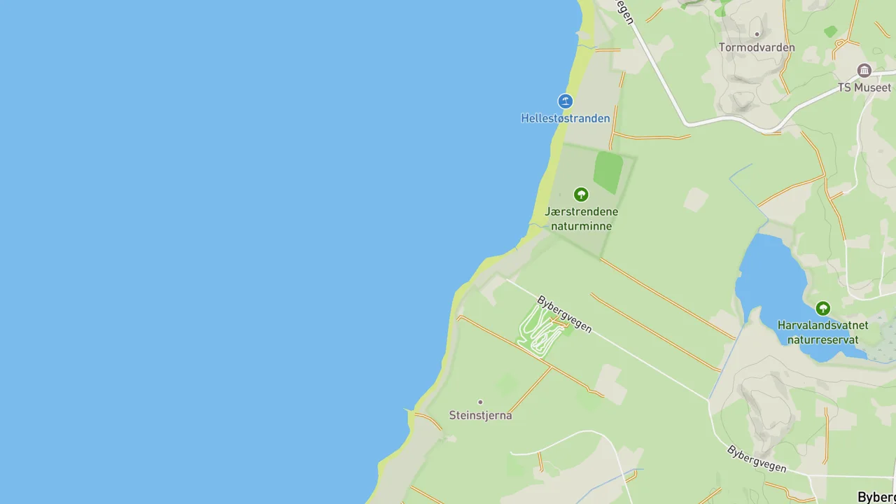 Map showing Byberg