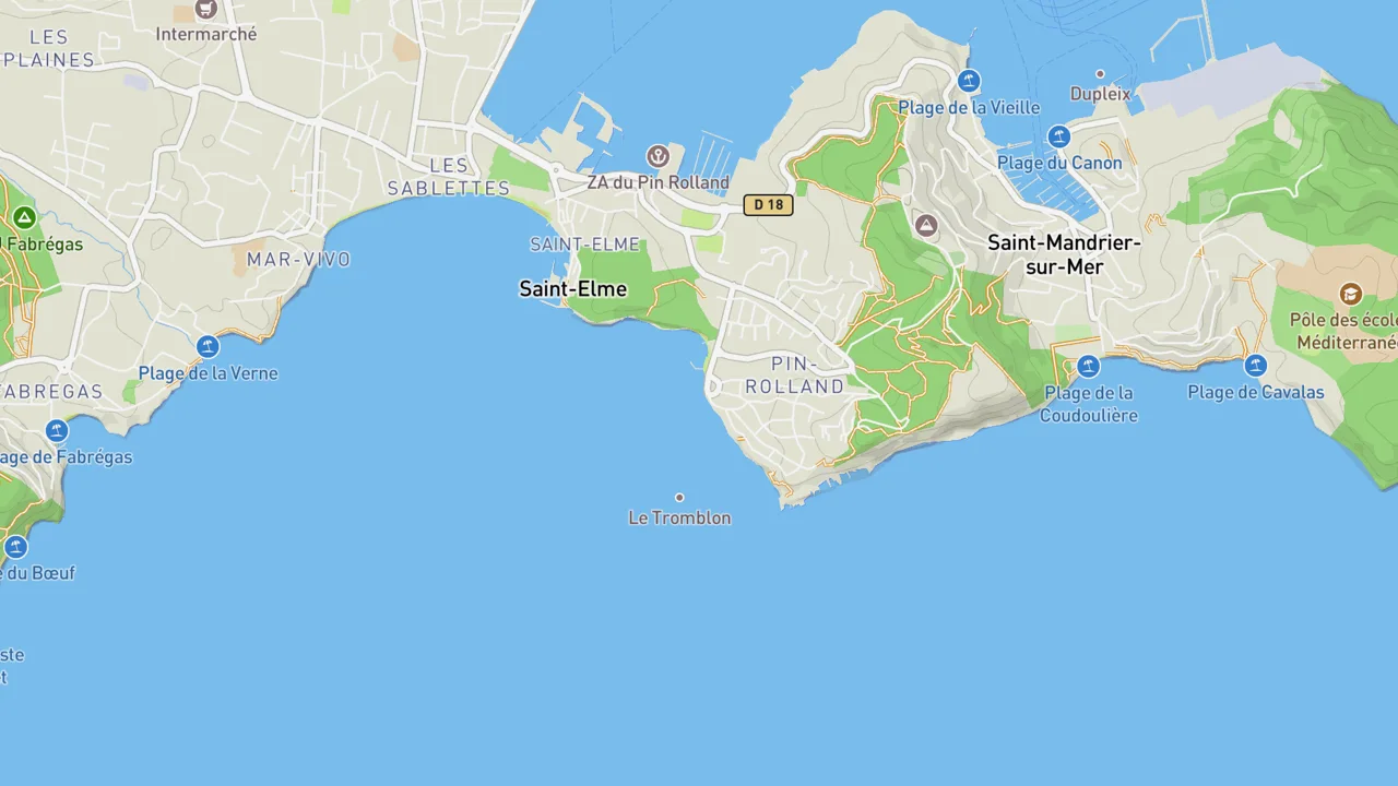 Map showing Pin Rolland