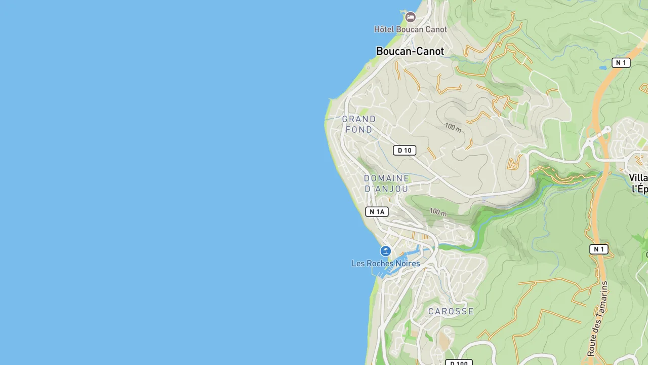Map showing Roches-Noires