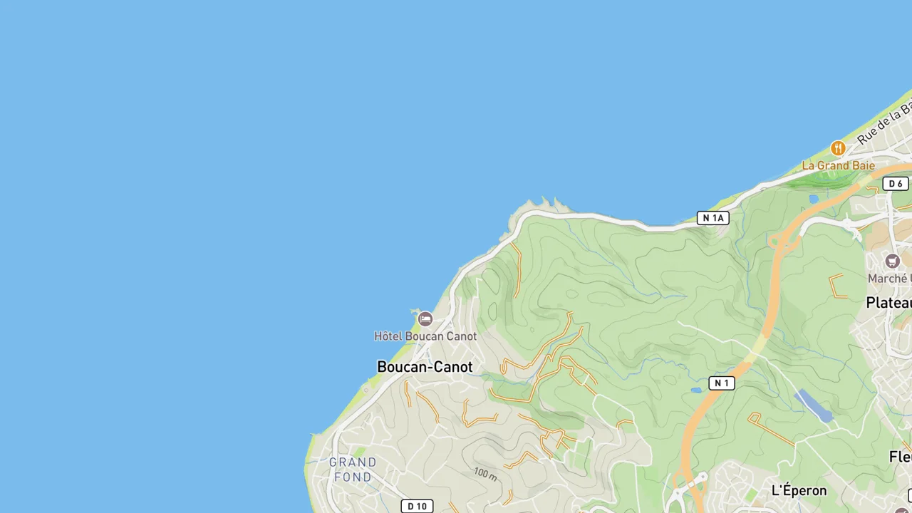 Map showing Cap Requin