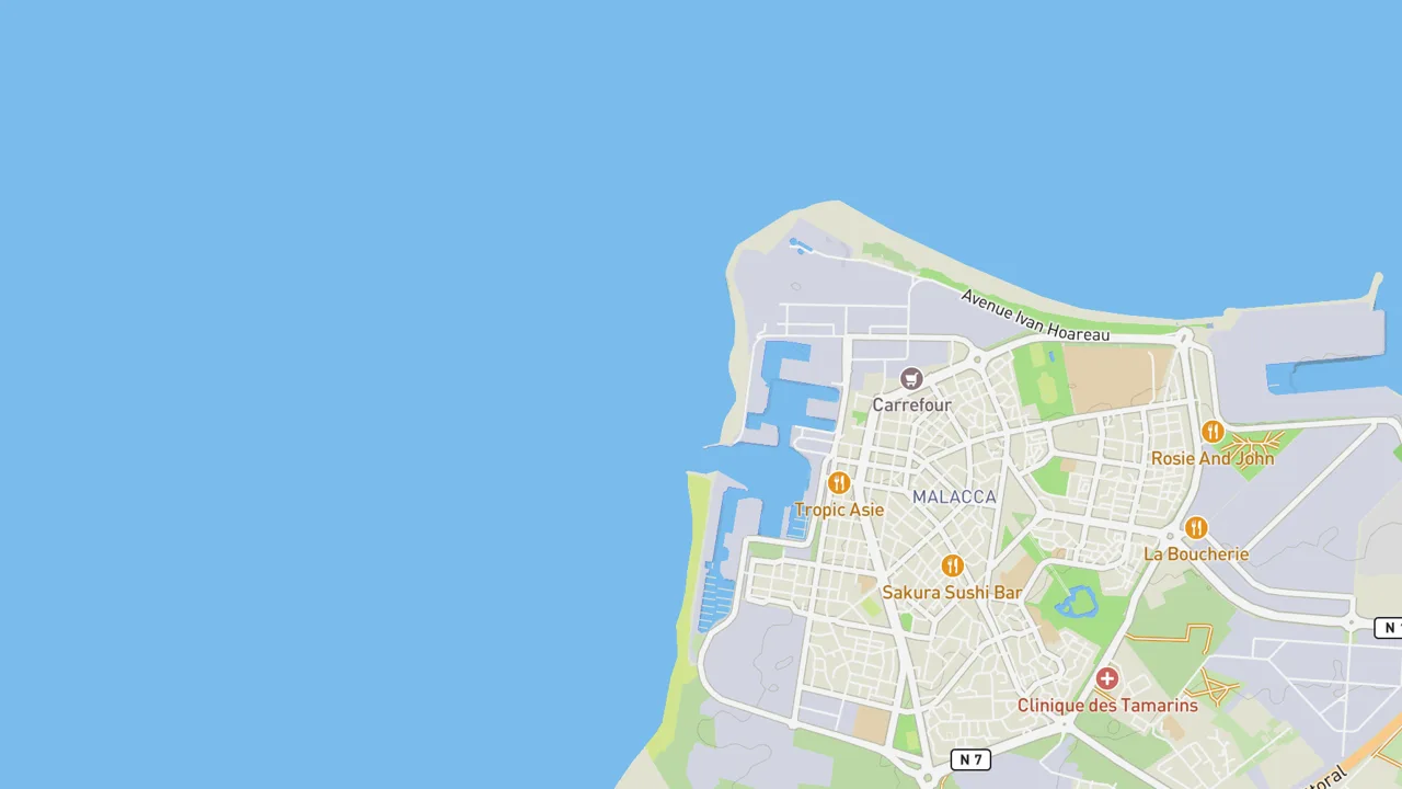 Map showing Le Port