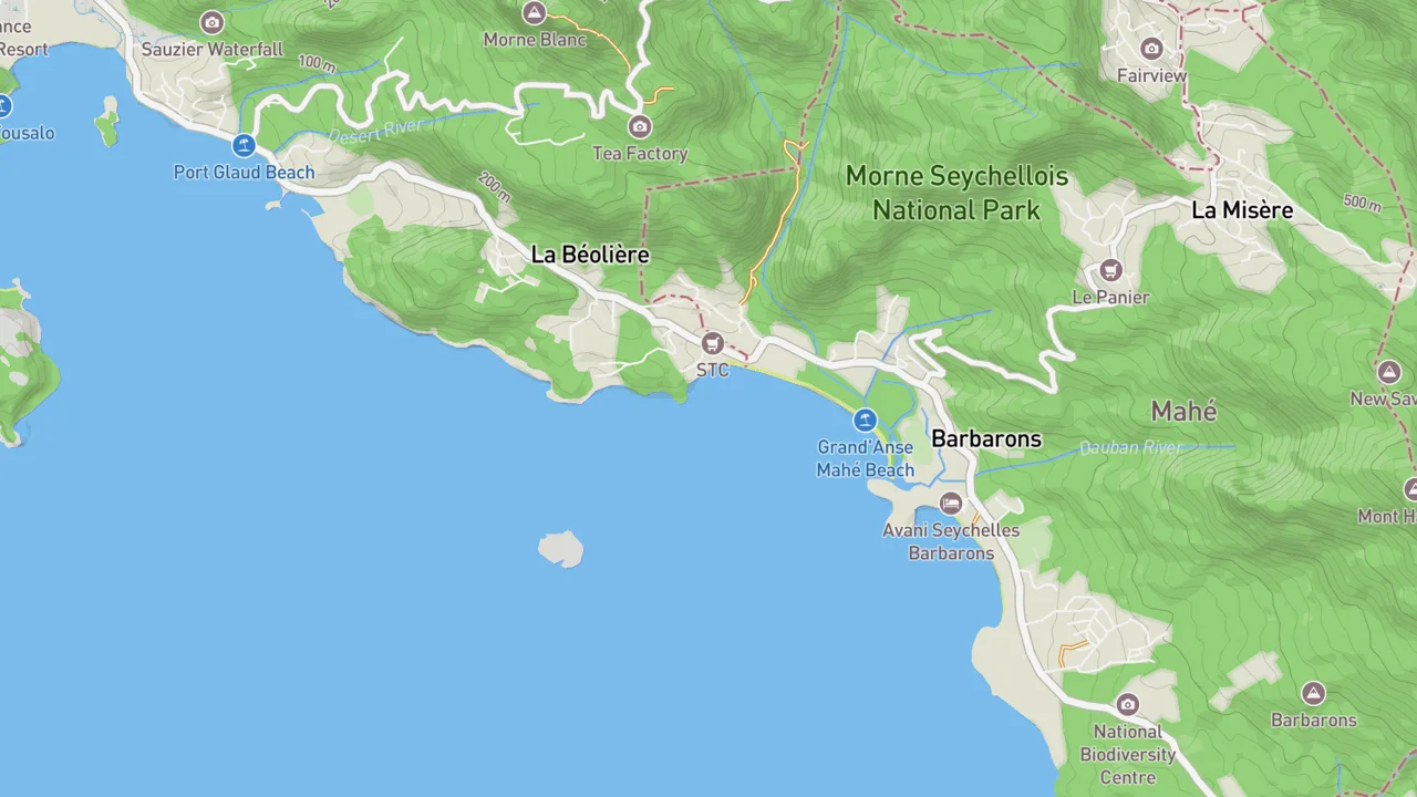 Map showing Grande Anse
