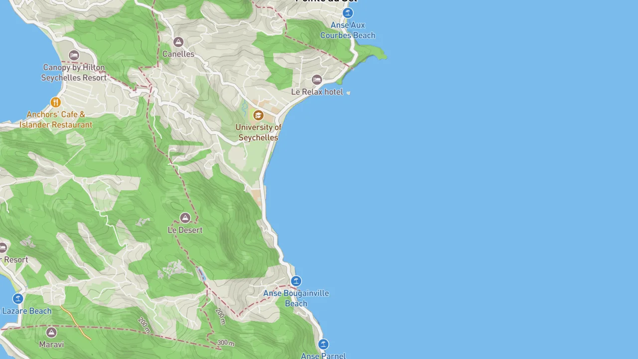 Map showing La Passe