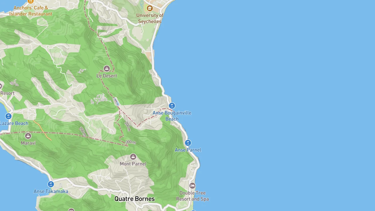 Map showing Anse Bougainville