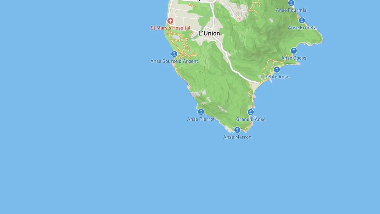 Map showing Pointe Camille