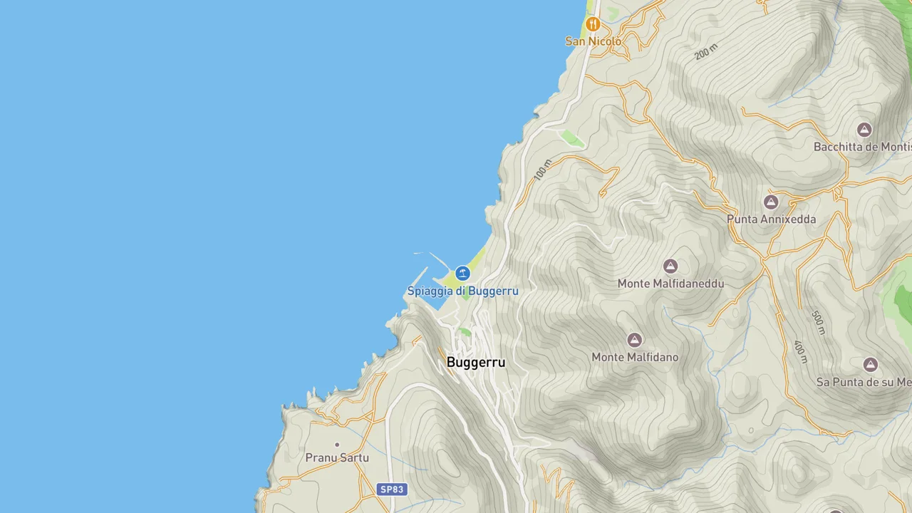 Map showing Buggerru - Il Molo