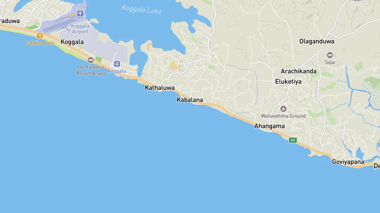 Map showing Kabalana