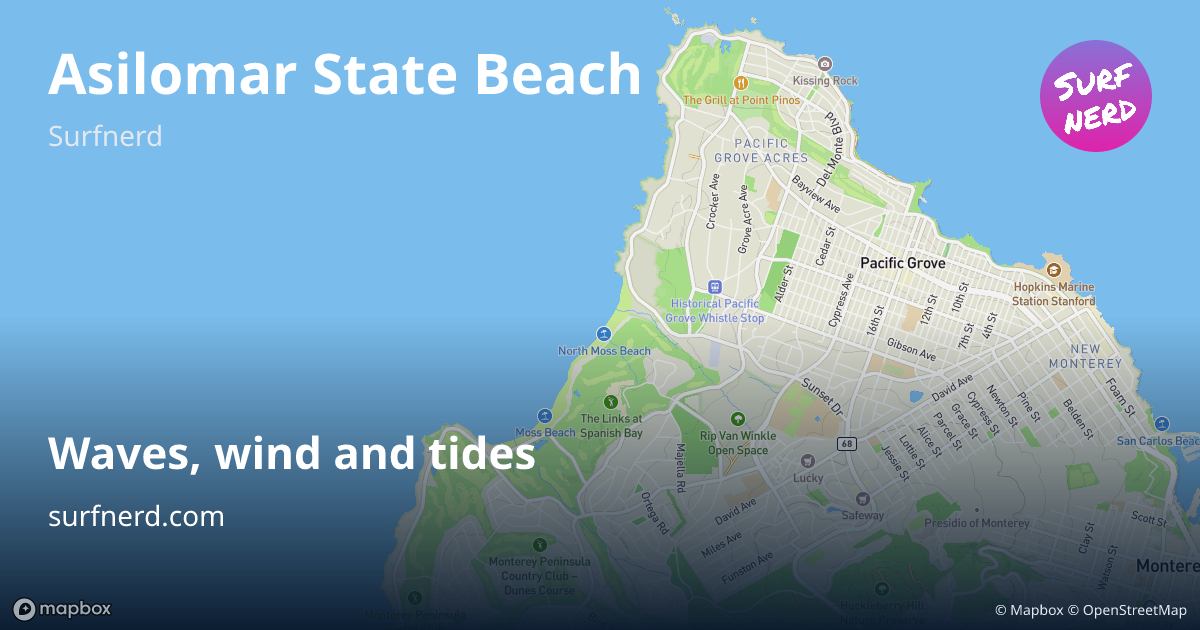 Surf forecast Asilomar State Beach: swell, wind and tide | Surfnerd